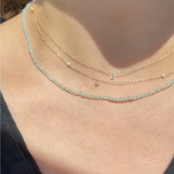 Catbird Jewelry - 14k Gold New Tide Aquamarine Necklace